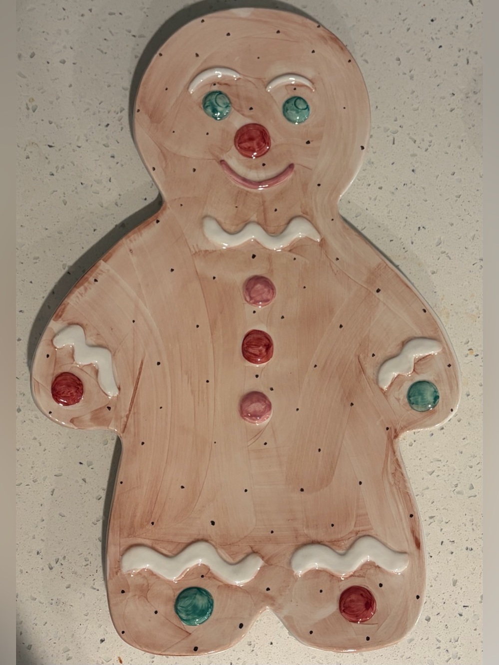 Vintage Bloomingdale’s Gingerbread Man Platter Christmas 15”